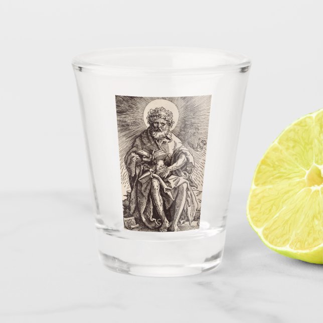 Copo De Shot John, o Batista Segurando o Lamb (Frente)