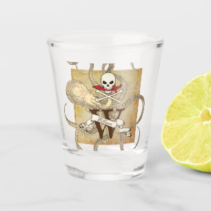 Copo De Shot Jolly Roger Monograma Inicial