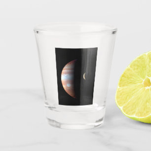 Copo De Shot Júpiter Planeta Gigante Gasoso & Io Lua Galileana