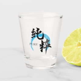 Copo De Shot Kanji Junsui/Caligrafia Japonesa Pura