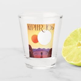 Copo De Shot Kepler-16b: Pôr do Sol Solar Binário Arte Espacial