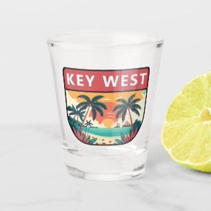 Copo De Shot Key West Florida Retro Emblem