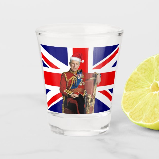 Copo De Shot King Charles British Christmas (Frente)