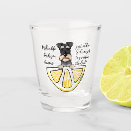 Copo De Shot KiniArt Schnauzer Life Lemons Shot Glass