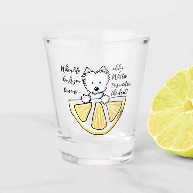 Copo De Shot KiniArt Westie Vida Limões (Frente)