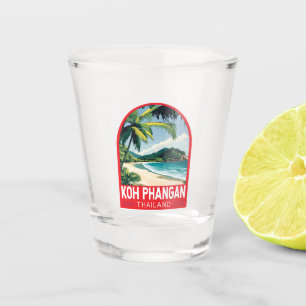 Copo De Shot Koh Phangan Thailand Viagem Art Emblem