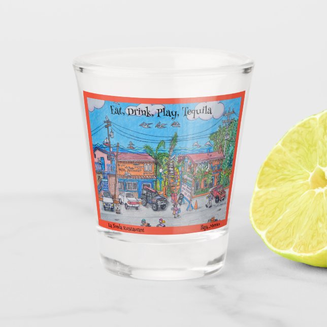 Copo De Shot La Fonda, La Mision, Baja Shot Glass (Frente)
