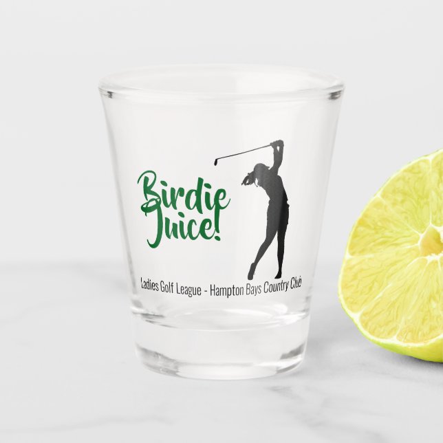 Copo De Shot Lady Golfer Birdie Shot Congrisa Glass (Frente)