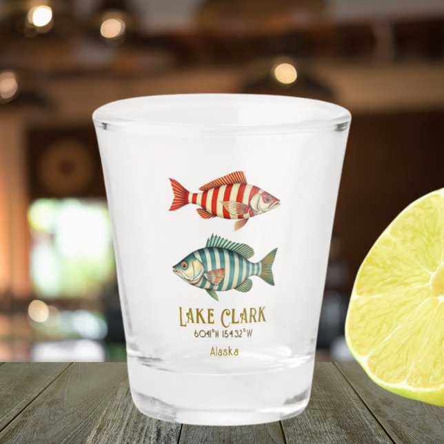 Copo De Shot Lago Clark Alaska — Peixes náuticos dos EUA (Criador carregado)
