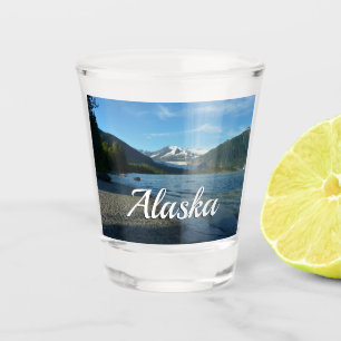Copo De Shot Lago Mendenhall na paisagem de Juneau Alasca