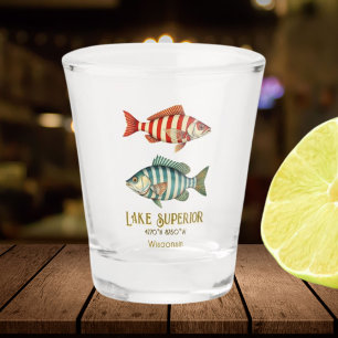 Copo De Shot Lago superior de Wisconsin Souvenir