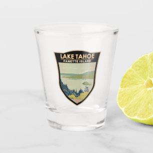 Copo De Shot Lago Tahoe Fannette Island California Vintage