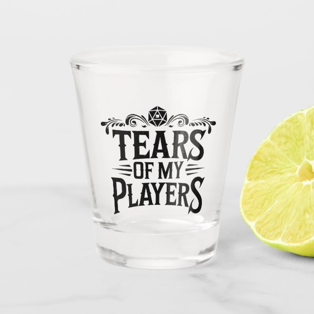 Copo De Shot Lágrimas dos meus jogadores (Frente)