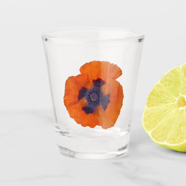 Copo De Shot Laranja Escarlate Poppy 1 (Frente)
