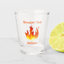 Laranja Quente e Chama Vermelha Personalizada