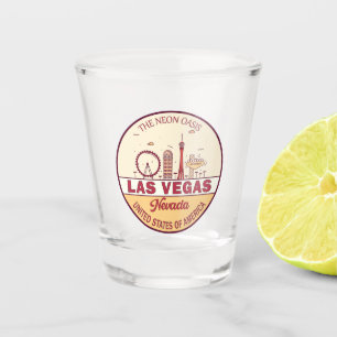 Copo De Shot Las Vegas Nevada City Skyline Emblem