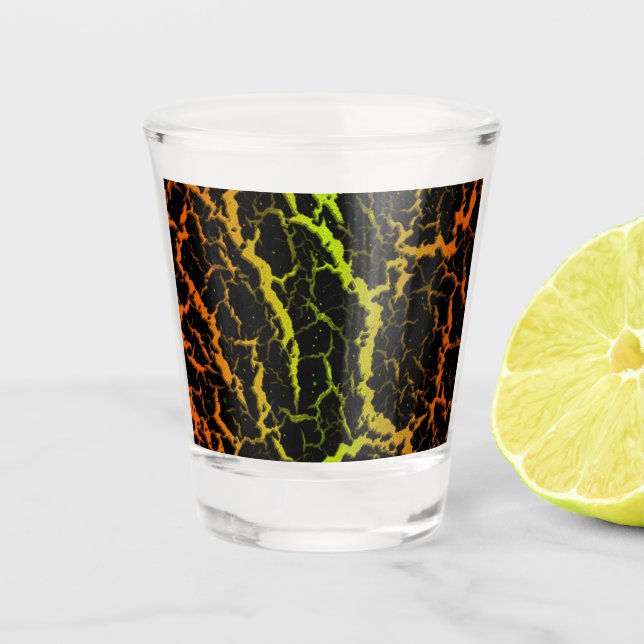 Copo De Shot Lava Espacial Rachada - Laranja/Lima (Frente)