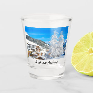 Copo De Shot Lech am Arlberg na Áustria, no Souvenir de inverno