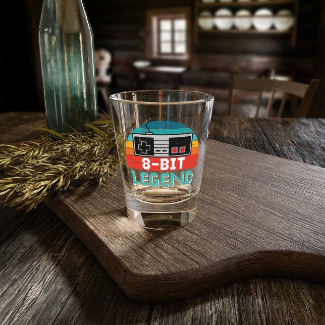 Copo De Shot Legenda de 8 bits - Jogador retrô (Criador carregado)