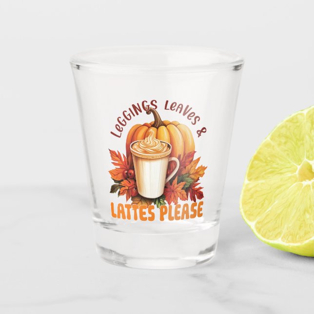 Copo De Shot Leggens, Folhas e Latas Por Favor - Queda De Estét (Frente)