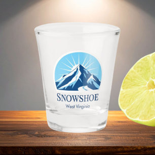 Copo De Shot Lembrança da estação de esqui Snowshoe West Virgin
