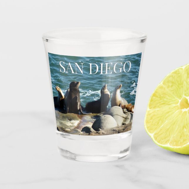 Copo De Shot Leões Marinhos de San Diego (Frente)