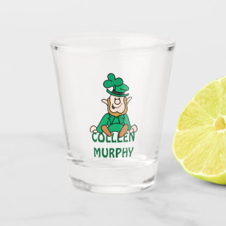 Copo De Shot Leprechaun pequeno com seu nome