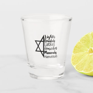 Copo De Shot Light Dreidel Latke Kanish Menorah Hanukkah