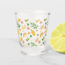 Copo De Shot Limões e picolinhas de aquarelas