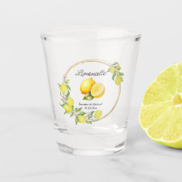 Copo De Shot limoncello aquarela limão casamento verão chique