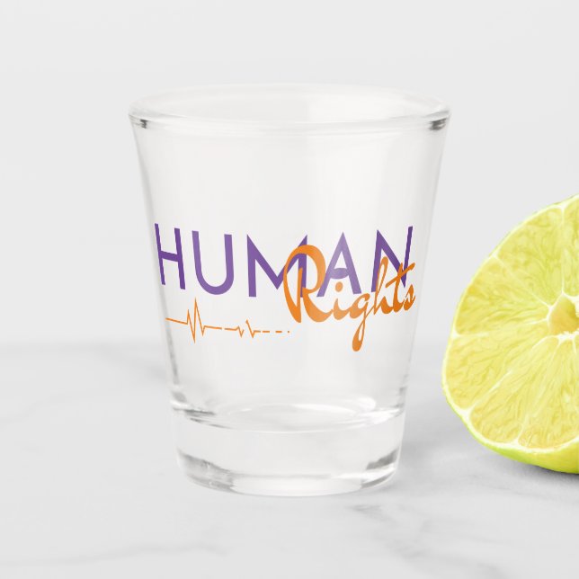 Copo De Shot Linha de vida dos direitos humanos (Frente)
