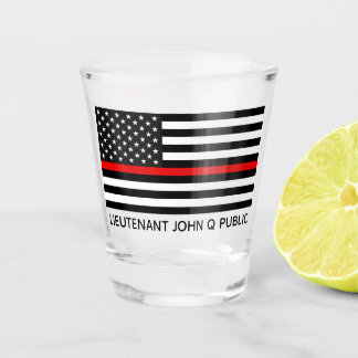 Copo De Shot Linha vermelha fina feita sob encomenda bandeira
