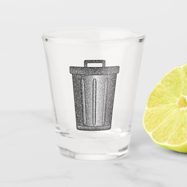 Copo De Shot Lixo da Glitter (Frente)