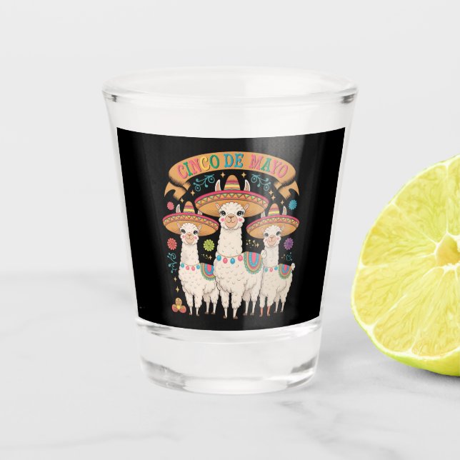 Copo De Shot Llama Divertido Festa Cinco De Mayo (Frente)