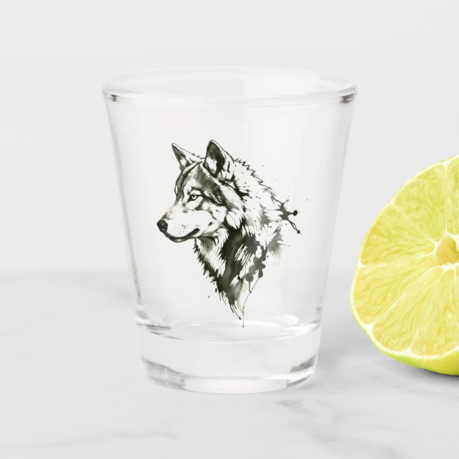Copo De Shot Lobo (Frente)