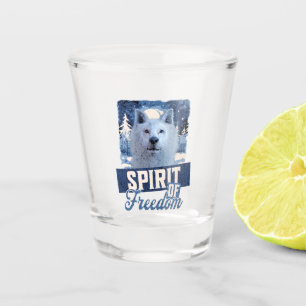 Copo De Shot Lobo Ártico Espírito da Liberdade