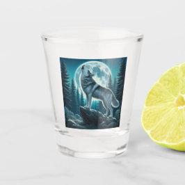 Copo De Shot Lobo Uivando