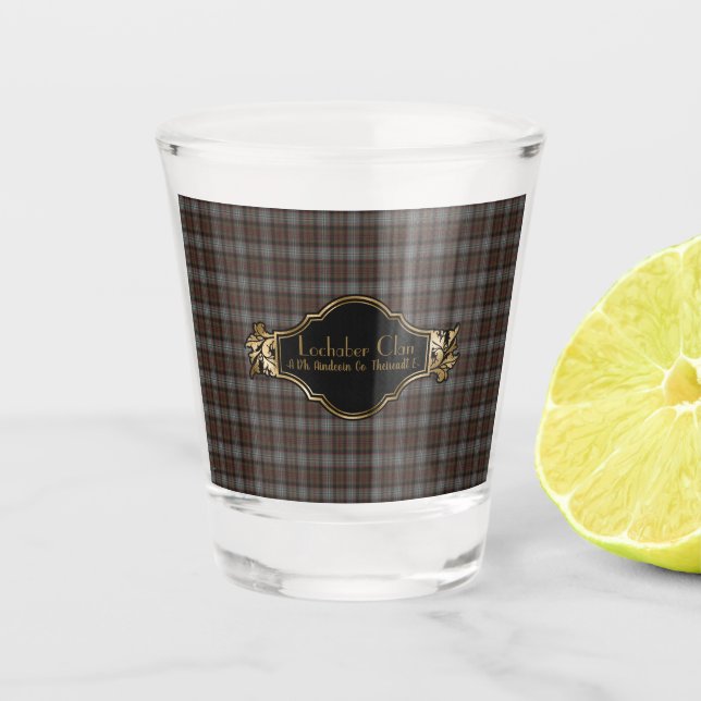 Copo De Shot Lochaber Original Clan Tartan Escocês (Frente)