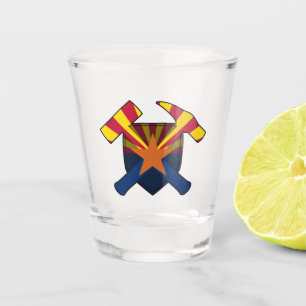 Copo De Shot Logotipo de martelo rock do geólogo da arizona
