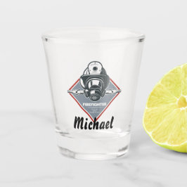 Copo De Shot Logotipo de proteção e salvamento do corpo de bomb