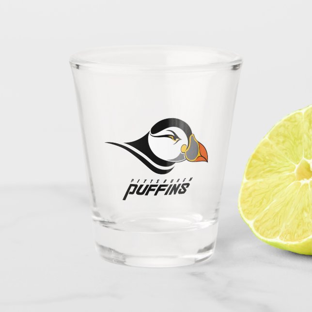Copo De Shot Logotipo de Puffins Pittsburgh (Frente)