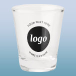Copo De Shot Logotipo e Texto simples para empresa<br><div class="desc">Logotipo simples e texto personalizado para sua empresa. Substitua o logotipo e o texto por você para personalizar. Use ambos os campos de texto ou exclua um se preferir. Use-os você mesmo, entregue-os aos seus funcionários e colegas de trabalho, venda-os a clientes e clientes ou os entregue como material promocional...</div>