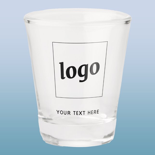 Copo De Shot Logotipo e Texto simples para empresa (Logo and custom text business promotional shot glass)