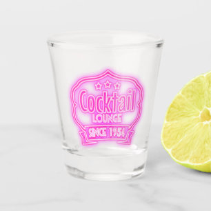 Copo De Shot Lounge coquetel retro vintage néon sinal licor bar