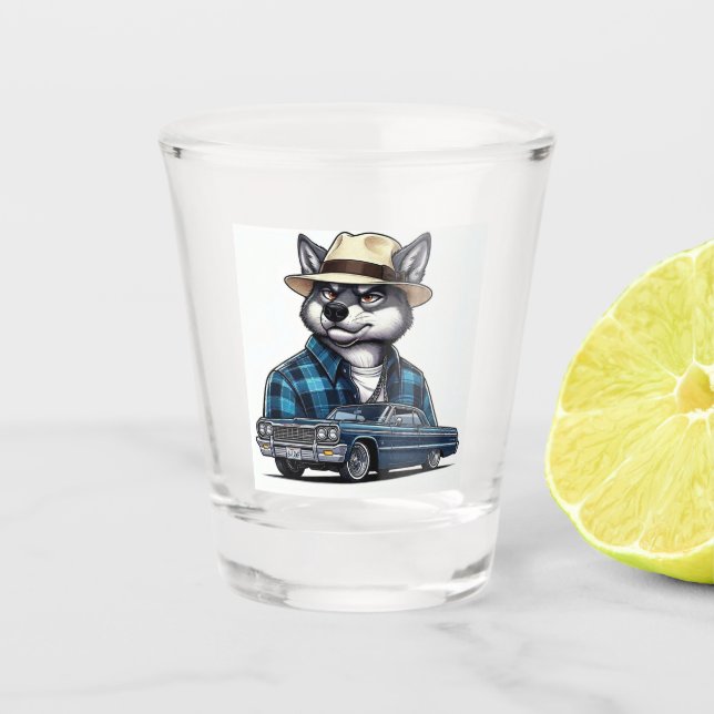 Copo De Shot Lowrider Wolf (Frente)