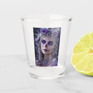 Copo De Shot Lua Ametista Calavera – Dia de Finados Roxo