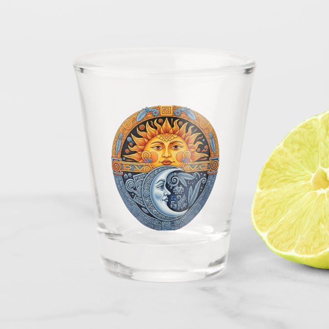 Copo De Shot Lua mexicana e Sol (Frente)