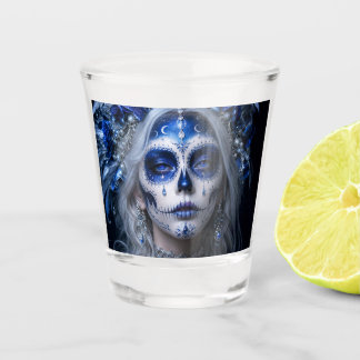 Copo De Shot Lua Safira Calavera – Azul Celestial