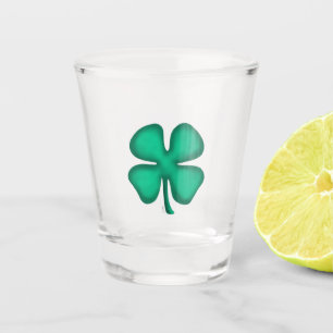 Copo De Shot Lucky 4 Vidro de Clover irlandês folha