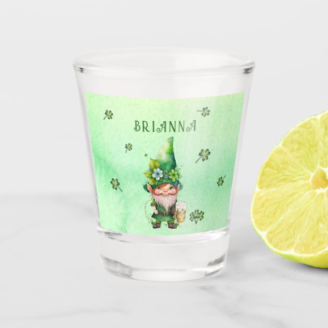 Copo De Shot Lucky Charm Leprechaun Gnomo - Personalizado (Frente)